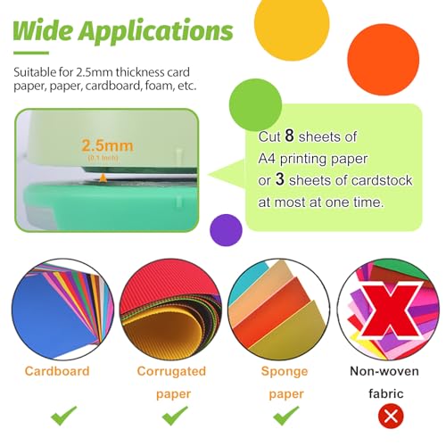 UCEC 1 Inch Circle Punch, Circle Hole Punch, Paper Punch, Paper Punches Craft Handmade Paper Punch for Crafting Scrapbooking Cards Arts Fun Projects - Image 4
