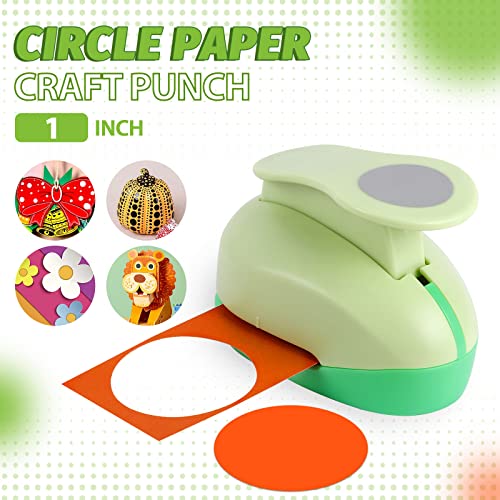 UCEC 1 Inch Circle Punch, Circle Hole Punch, Paper Punch, Paper Punches Craft Handmade Paper Punch for Crafting Scrapbooking Cards Arts Fun Projects - Image 2