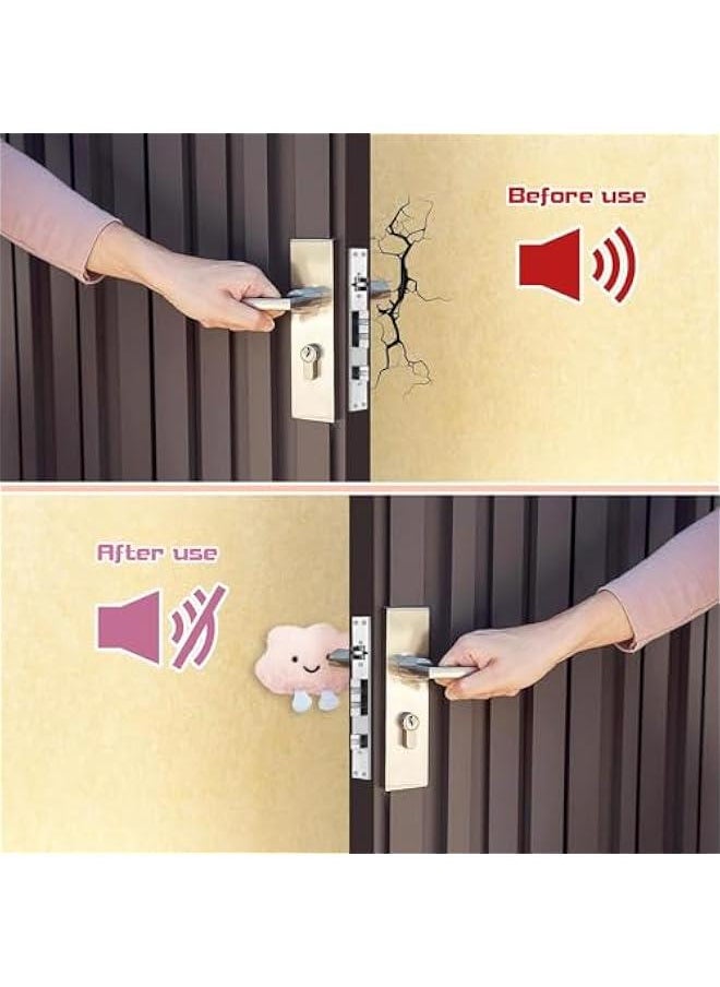 Generic 2Pcs Cloud Door Stoppers for Wall with Strong Back Adhesive, Wall Protector, Buffer Guard Doorknob, Door Handle Bumper, Self Adhesive Crash Pad for Home Office (Pink)  - Image 3