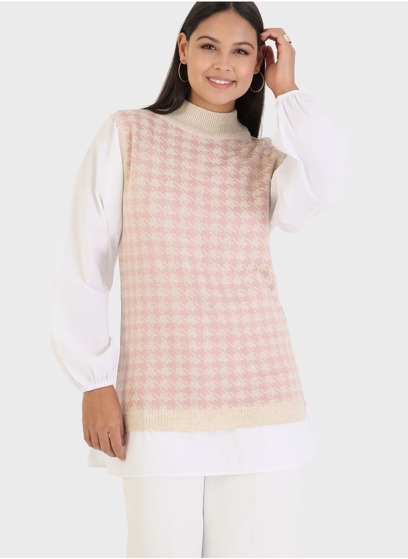 Refka by modanisa - Crew Neck Knitted Tunic - Image 1