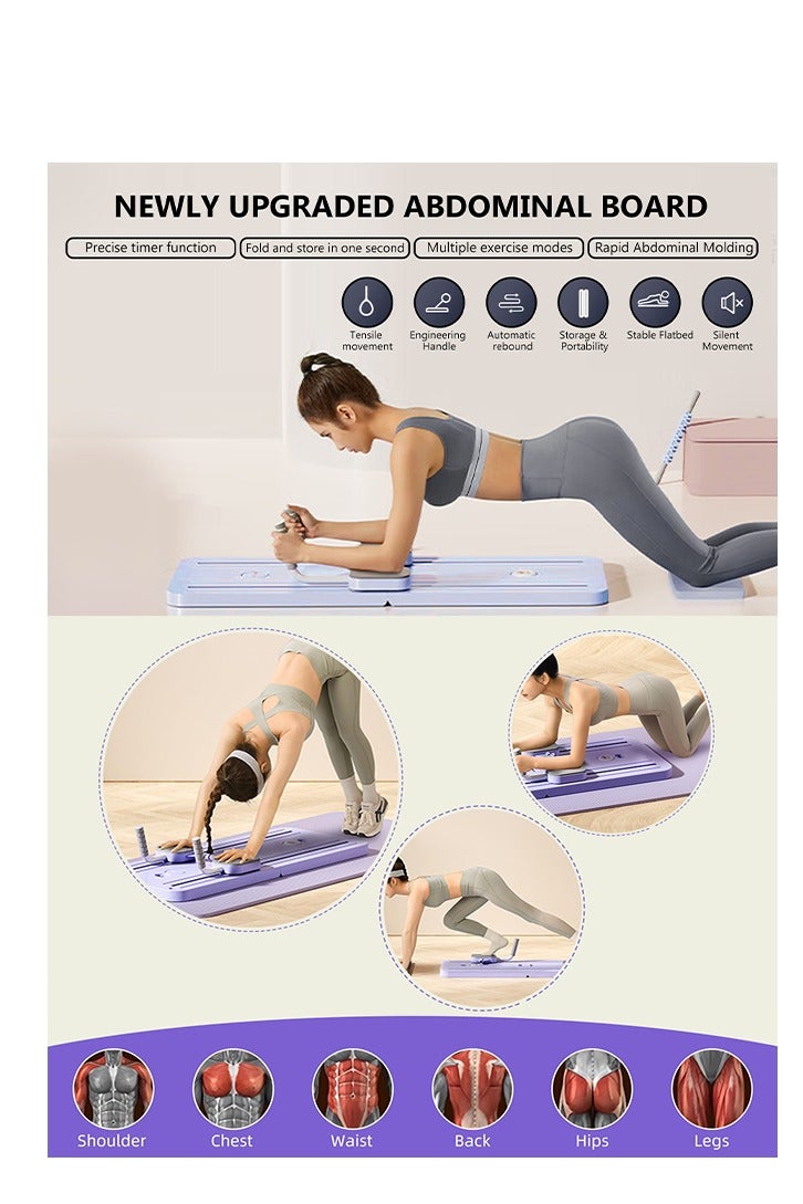 Generic Pilates board, Pilates body shaper set, multifunctional foldable Pilates body shaper board, high-intensity Pilates equipment, portable fitness board for men and women at home.  - Image 4
