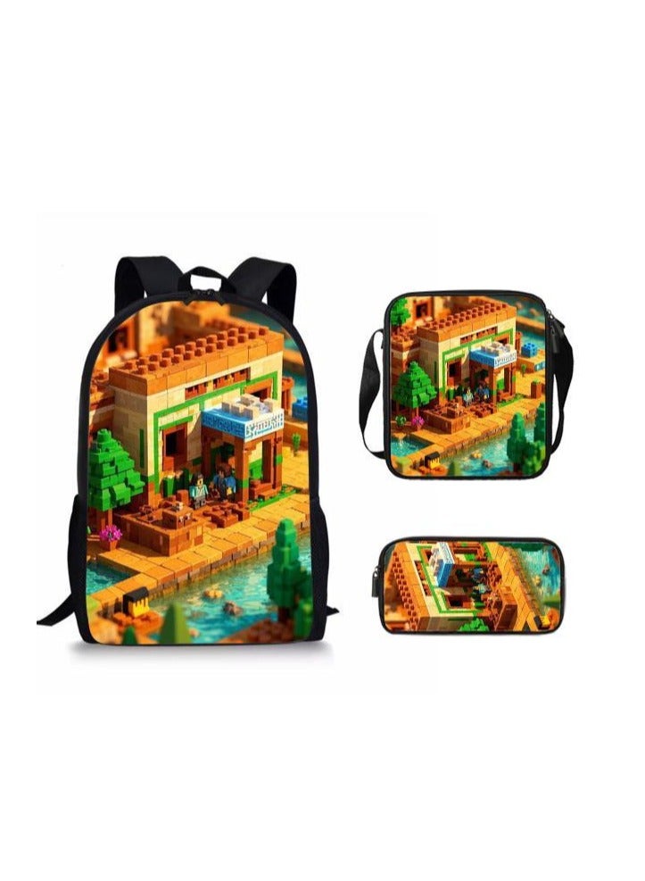 Cartoon style universal three-piece schoolbag - 406  - Image 1