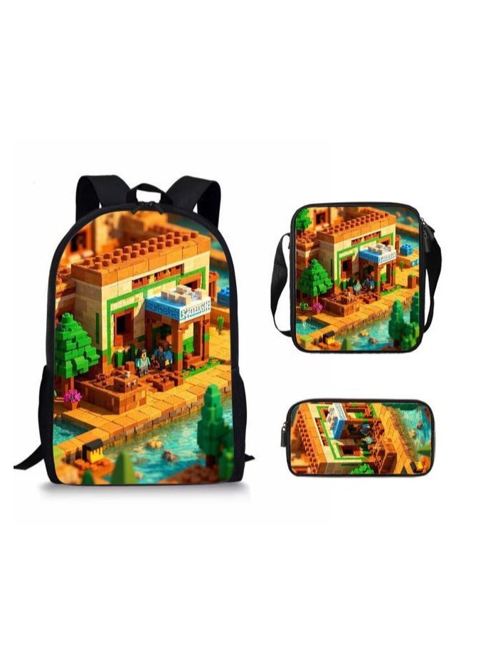 Cartoon style universal three-piece schoolbag - 406  - Image 2