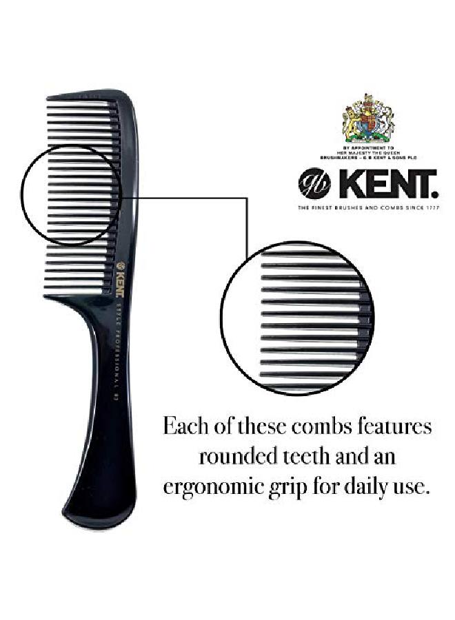 KENT مشط حلاقة سبك 83 بتصميم صالون ومشط تفكيك قص الشعر بأسنان عريضة مشط حلاق محترف بأسنان عريضة للتصفيف للشعر المتوسط والكثيف لوازم الحلاق عالية الجودة - Image 4