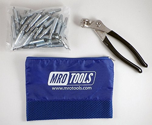 50 332 Cleco Sheet Metal Fasteners Plus Cleco Pliers w Carry Bag K1S50332