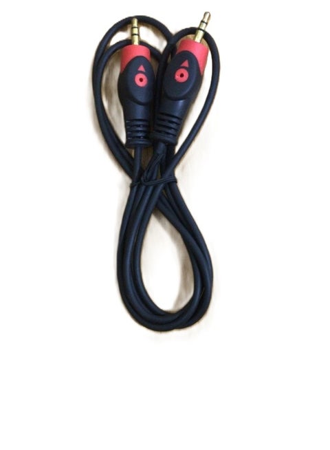 كابل صوت 1×1 (AUX) عالي الجودة – 3.5 ملم إلى 3.5 ملم – لتوصيل السماعات والهواتف ومكبرات الصوت