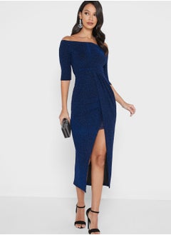 Ella Limited Edition Off Shoulder Shimmer Dress  - Image 4