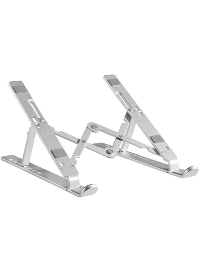 Tuttonica Tutto-TS 123 SD Laptop Stand 7 Height Adjustable Riser for desk | Increased Laptop Ventilation | Ergonomic Foldable & Portable | Universally Compatible Silver XX-model - Image 1