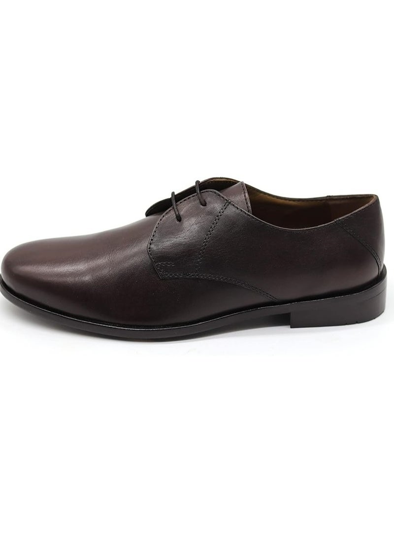 Mont Hawk Men's Genuine Leather Blucher Shoes – Premium Argentinian Calf Leather Derby Oxford Formal Dress Shoes with Handcrafted Leather Look TPR Sole, Almond Toe Business, Office & Wedding Wear - Image 5