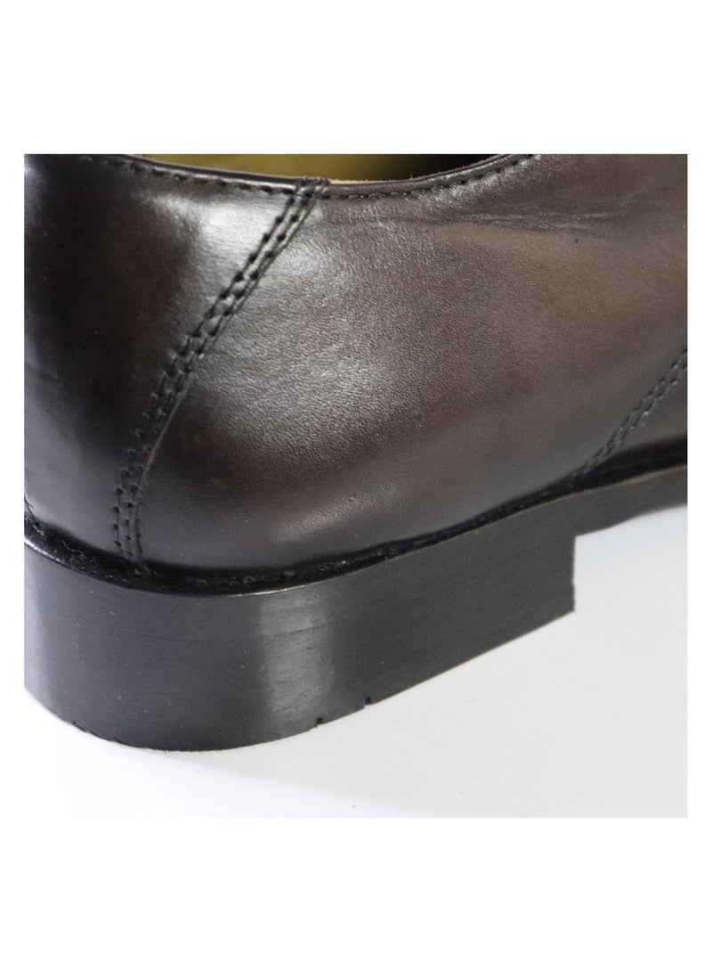 Mont Hawk Men's Genuine Leather Blucher Shoes – Premium Argentinian Calf Leather Derby Oxford Formal Dress Shoes with Handcrafted Leather Look TPR Sole, Almond Toe Business, Office & Wedding Wear - Image 4