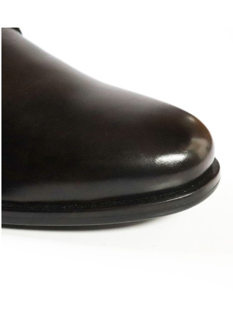 Mont Hawk Men's Genuine Leather Blucher Shoes – Premium Argentinian Calf Leather Derby Oxford Formal Dress Shoes with Handcrafted Leather Look TPR Sole, Almond Toe Business, Office & Wedding Wear - Image 2