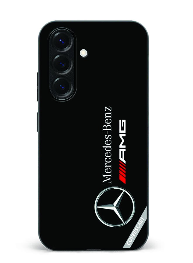 غطاء حماية لهاتف سامسونج جالاكسي A56 بتصميم مرسيدس أسود