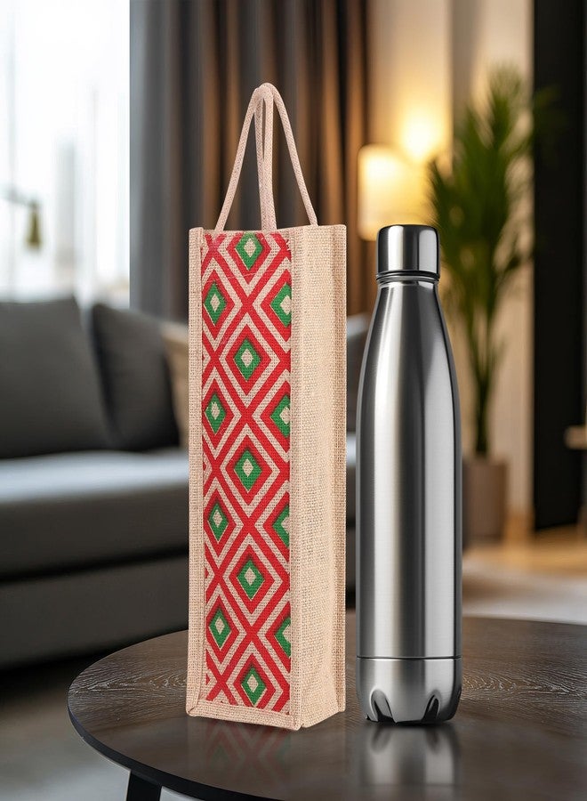 R TOUCH Jute Bag for Keeping Water Bottle with Reinforced Strong Handles | Bottle Bag | Jute Bottle Bag - Image 5