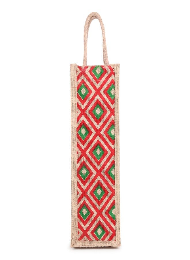 R TOUCH Jute Bag for Keeping Water Bottle with Reinforced Strong Handles | Bottle Bag | Jute Bottle Bag - Image 2