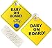 FINENIC Baby on board sticker for cars Signs for car 5 by 5 Warning Sticker Notice Board with Suction Cups and Nano Stick 2 PACK - Image 2