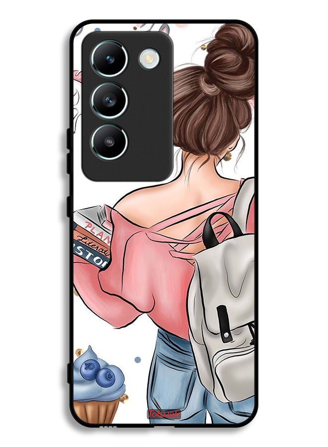 Tolwak Vivo V30 Lite 4G Protective Case Cover Books In Hands - Image 1