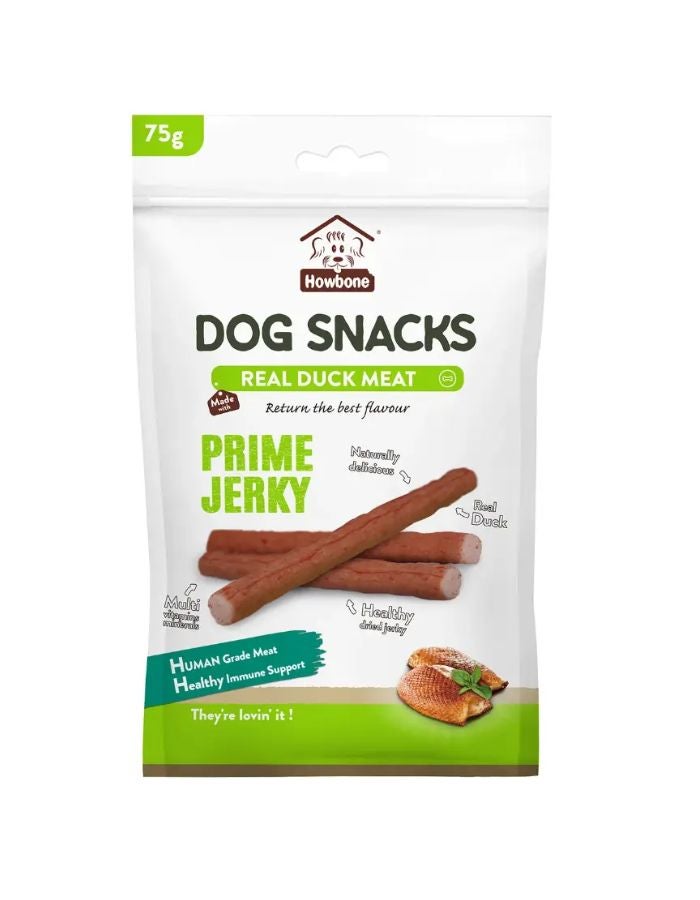 Howbone Prime Jerky Duck Stick Dog Snack 75g – Premium High-Protein Duck Treats for Dogs