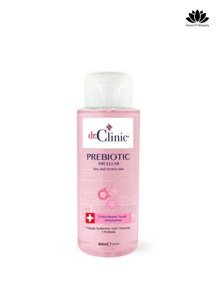 dr.Clinic مياه ميسيلار د.كلينيك بالبريبيوتيك للبشرة الجافة والحساسة (الوردي)