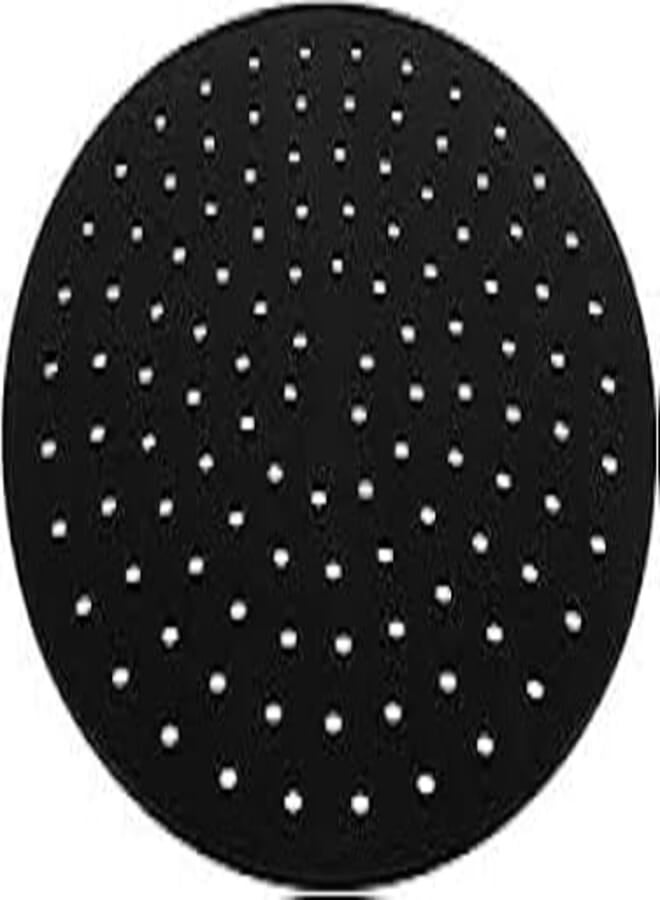 Air Fryer Silicone Liners, Round Air Fryer Liners, Non-Stick Reusable Air Fryer Liners 22cm (9 Inch) 1pc Black