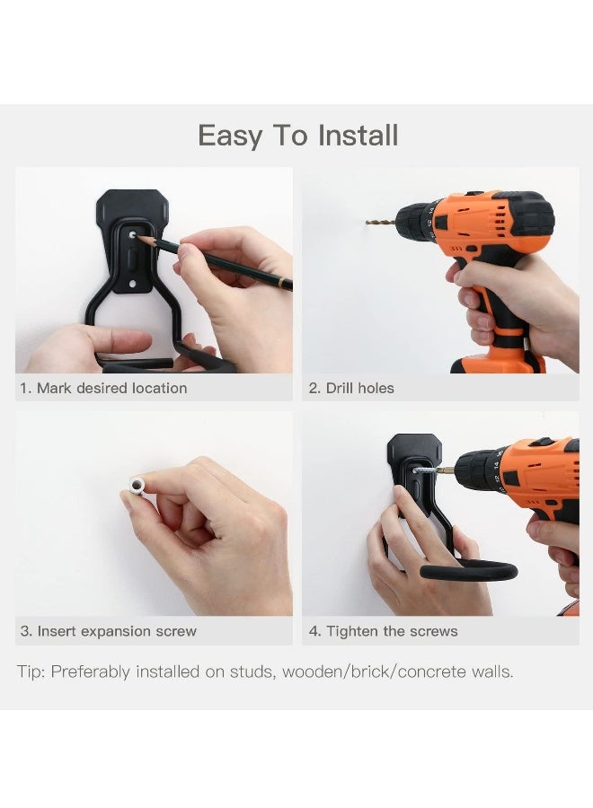 Heavy Duty Bike Wall Mount Hanger for Garage Vertical Storage Space Saver Bike Hooks - Image 5