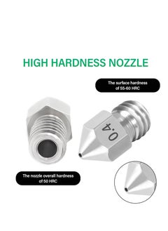 Y&D 25PCS 3D Printer Extruder Nozzles Hardened Steel, Stainless Brass High Temperature Pointed Wear Resistant Nozzle 0.2 0.3 0.4 0.5 0.6 0.8 1.0 mm, for CR-10, Ender 3/ Ender3 pro, Prusa i3  - Image 4