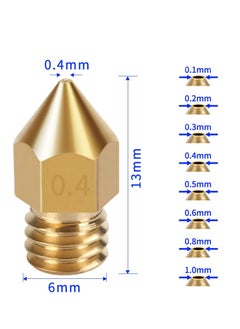 Y&D 25PCS 3D Printer Extruder Nozzles Hardened Steel, Stainless Brass High Temperature Pointed Wear Resistant Nozzle 0.2 0.3 0.4 0.5 0.6 0.8 1.0 mm, for CR-10, Ender 3/ Ender3 pro, Prusa i3  - Image 3