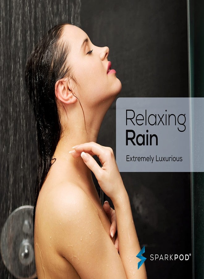 SparkPod 6" High Pressure Rain Shower Head with 9" Shower Arm - High Pressure Rain - Luxury Modern Look - Rainfall Experience - No Hassle Tool-less 1-Min Installation (Luxury Polished Chrome) - Image 5
