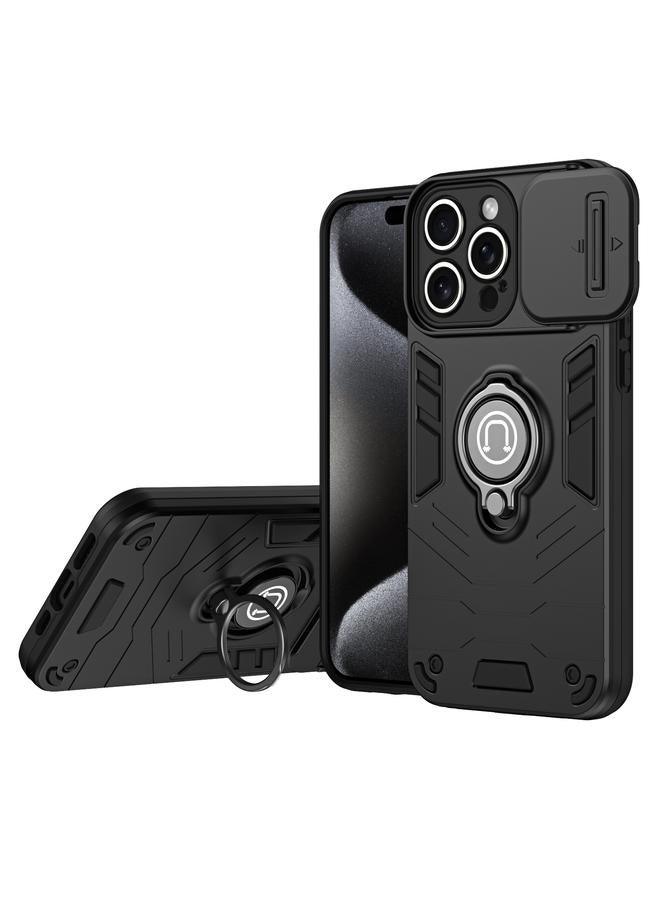 اس-توب جراب لهاتف iPhone 15 Pro Max مزود بحلقة تثبيت كاميرا - Image 1