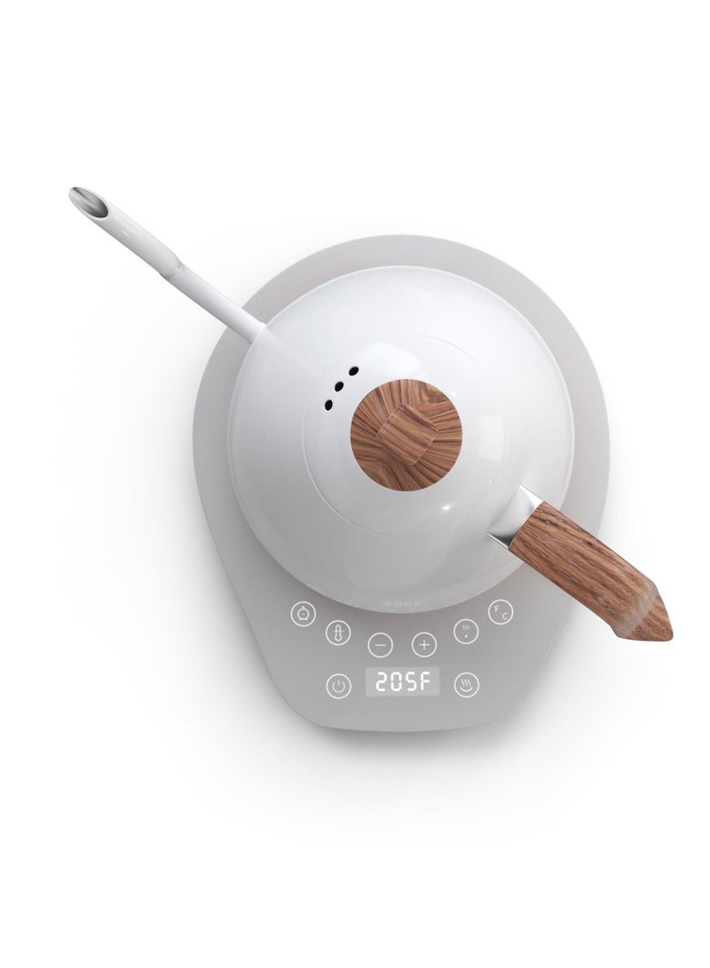 Brewista Artisan Electric Gooseneck Kettle, White & Brown - Image 4