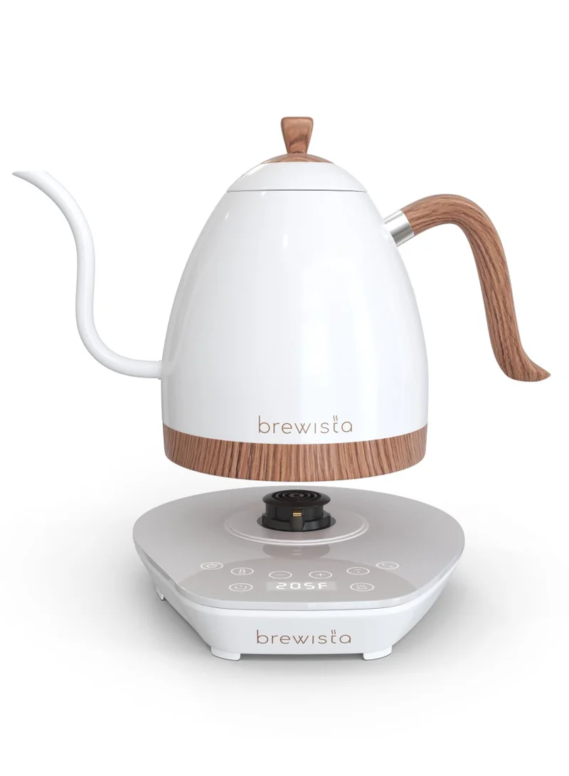 Brewista Brewista Artisan Electric Gooseneck Kettle, White & Brown