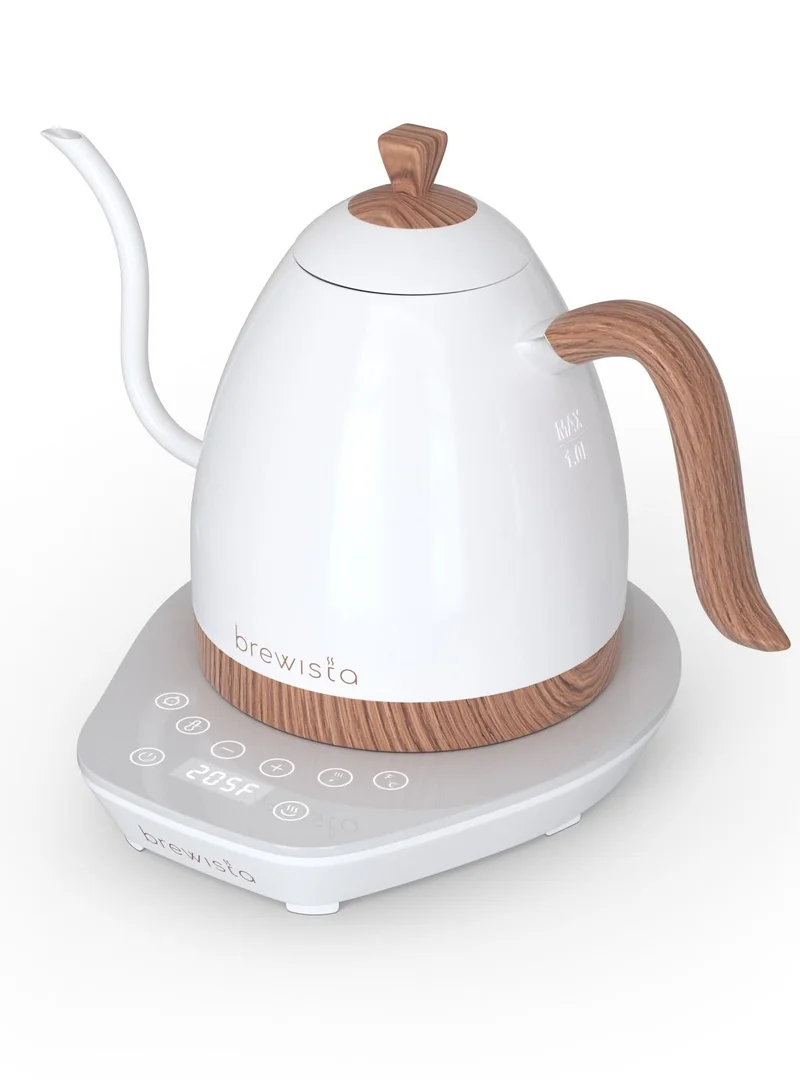 Brewista Brewista Artisan Electric Gooseneck Kettle, White & Brown