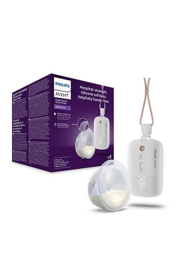 Philips Avent Hands-free Single Electric Breast Pump, Hospital-strength Motor, Mimics Baby's Drinking Rhythm, Pumps up to 85 Times per Minute, Light Collection Cup, 2 Breast Shields, Model SCF533/11 - Image 1