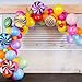 GIHOO Sweet Candy Balloon Garland Arch Kit 90pcs 18inch Lollipop Foil Balloons 510inch Rainbow Latex Balloons for Christmas Candyland Kids Birthday Party Baby Shower Decorations - Image 2