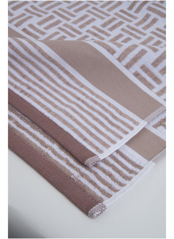White Rose BROKEN LINES TOWELS - 450 GSM - 100% Cotton Velour - Bath Sheet 80x160 cm -MultiColour - Modern Stripe Design - Luxury Touch - Extra Absorbent  - Image 4
