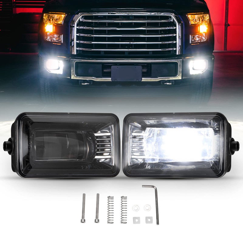 BUNKER INDUST LED Fog Lights for 2015-2020 Ford F150 / SUPER DUTY 2017 2018, OEM Bumper Driving Fog Lamp Kit - Image 1