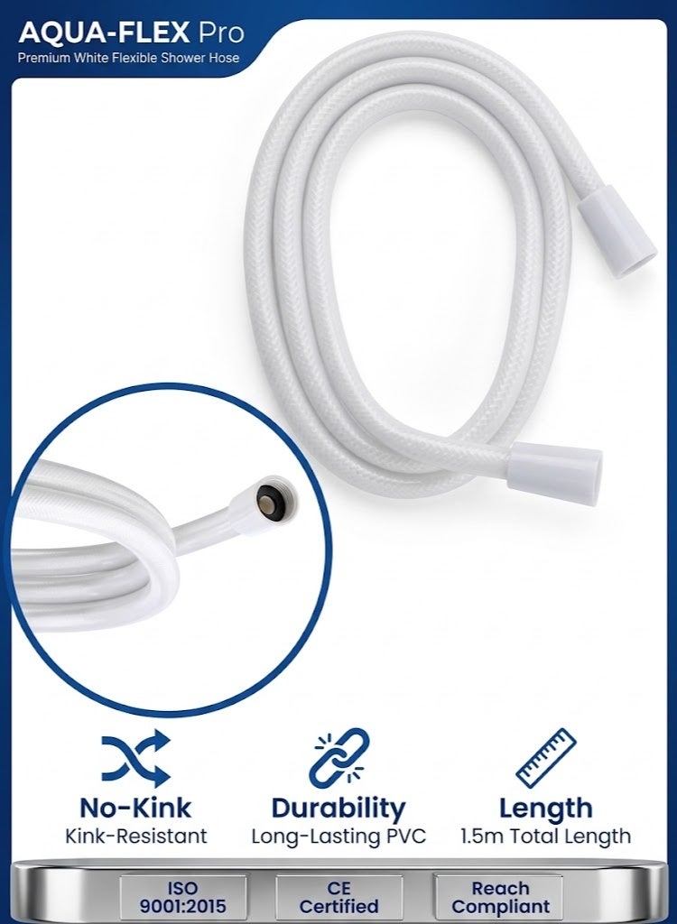 كانا خرطوم دش مرن أبيض ممتاز AQUA-FLEX Pro من كانا، 1.5 متر - Image 1