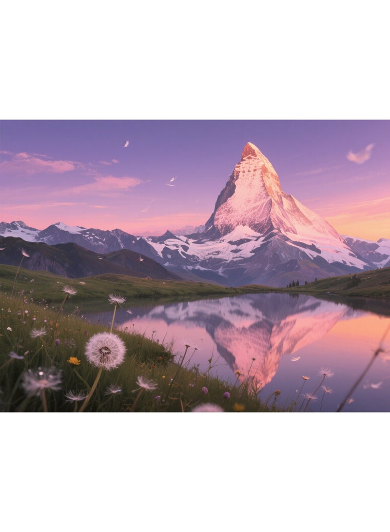 1000 لغز لمناظر شروق الشمس في جبال الألب - أنماط مصممة بشكل إبداعي لتجربة فنية ملونة، مناسبة للبالغين والأطفال - Image 1