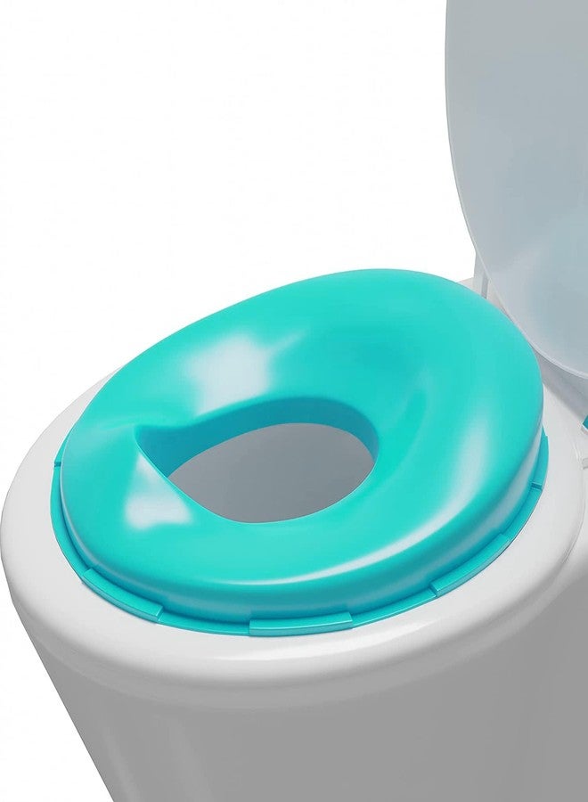 TECHHARK® Baby Potty Training Toilet Seat for Boys And Girls Kids, Non-Slip with Splash Guard, Fits Round & Oval Toilets, Free Includes Storage Hook (BLUE SEAT) - Image 1