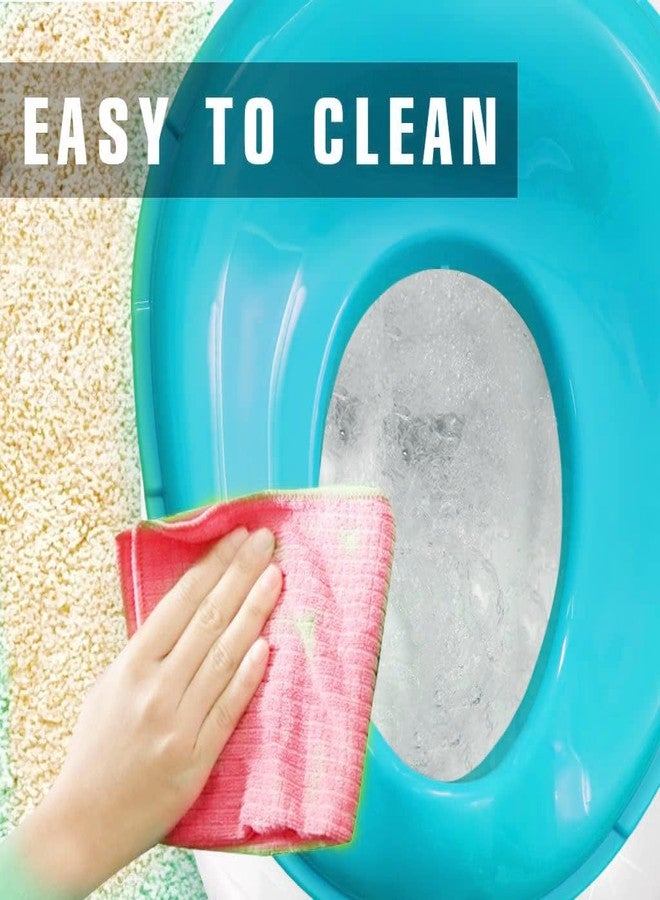 TECHHARK® Baby Potty Training Toilet Seat for Boys And Girls Kids, Non-Slip with Splash Guard, Fits Round & Oval Toilets, Free Includes Storage Hook (BLUE SEAT) - Image 2