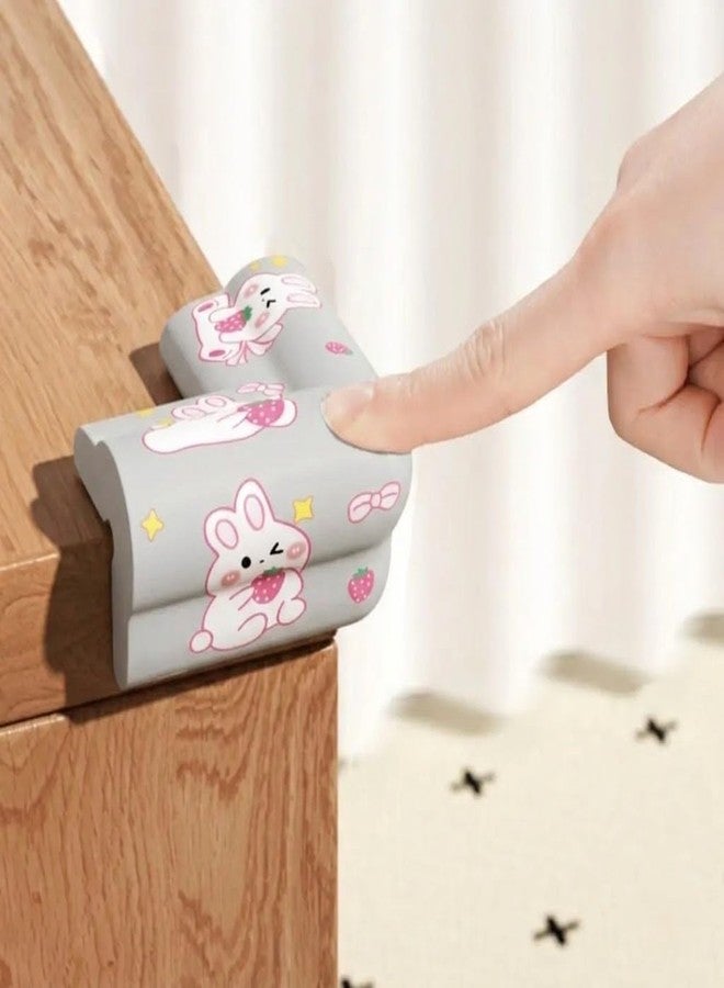 Kolorful 5PCS Cloud Style Edge Protector Cartoon Printed Non Stick Anti-Collision Strip Children's Soft Foam Corner Guard Table & Furniture Non-Toxic Cushion Edge Bumper Strip for Kids Safety (Grey) - Image 5