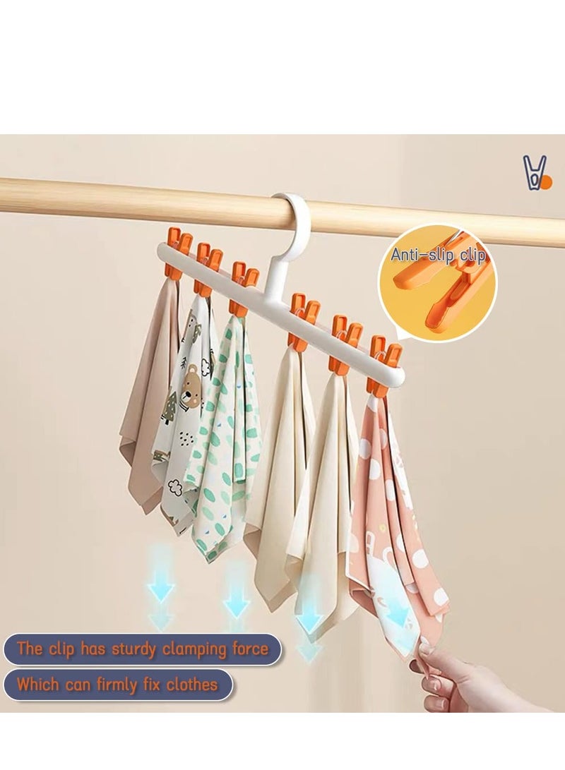 2 Pack Windproof Sock Clips Hanger, Clothes Sock Underwear Clips Space Saving Windproof Drying Racks with 360° Swivel Hook and Strong ClipsClothespins for Home Travel - Image 4