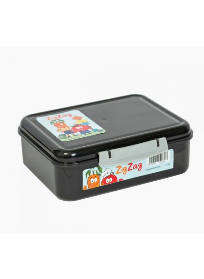 ZigZag Black Food Container – 1.65 Liters - Image 1