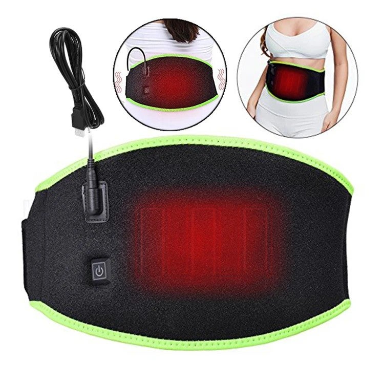 Bluejw Portable Heated Massage Belt - Lower Back Pain Relief, Stomach Cramps & Tension, Warm Abdominal Waist Trimmer - Image 3