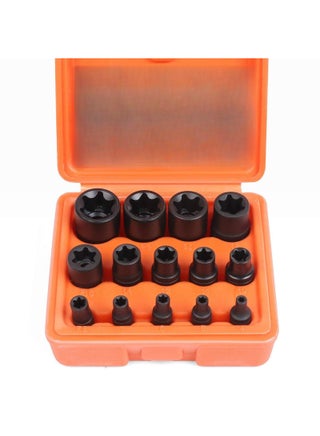 14PCS Female Star Socket Set/Rail, 1/4" 3/8" 1/2" Drive, External Torque Socket Set - pzsku/Z87D6FE9375A246B57717Z/45/1750235699/0e8caa72-53bb-4957-8fd4-1913dbf8b09c