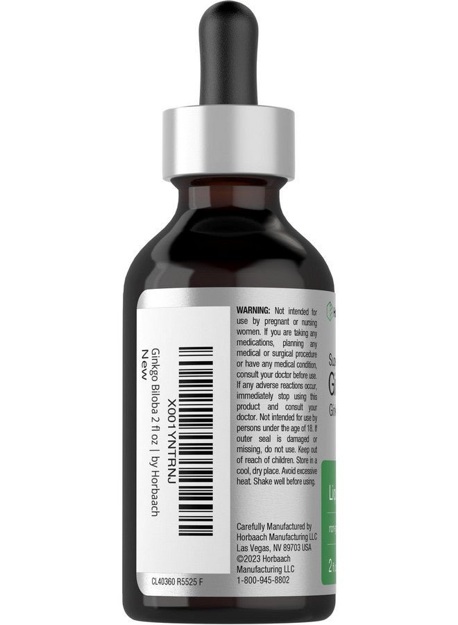 Horbäach Ginkgo Biloba Extract Liquid 2 fl oz | Alcohol-Free Herb Supplement | Vegetarian, Non-GMO, Gluten Free - Image 3