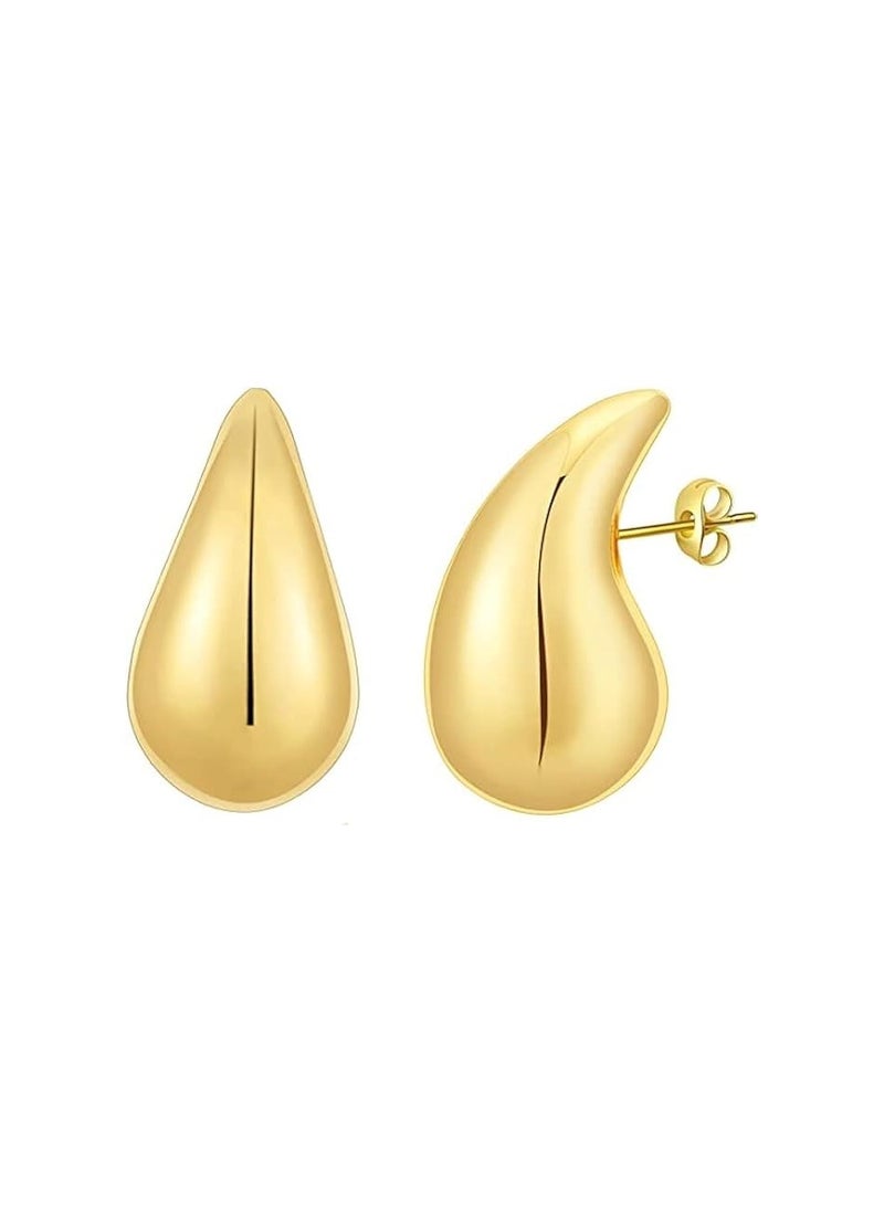 NNEWVANTE Women's Hoop Earrings, Lightweight Drop Hollow Hoop Earrings, Hypoallergenic Women's Earrings, Girls Fashion Jewellery  - Image 1