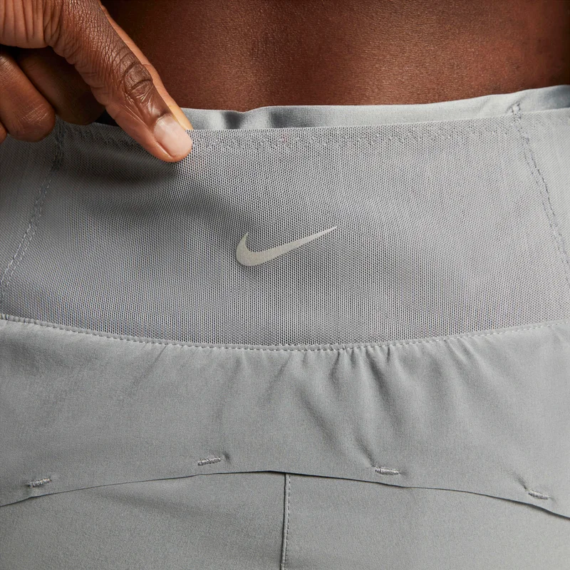 Nike Grey Women's Dri-FIT Swift Mid-Rise 2-in-1 Running Shorts for Women | Best Price UAE
