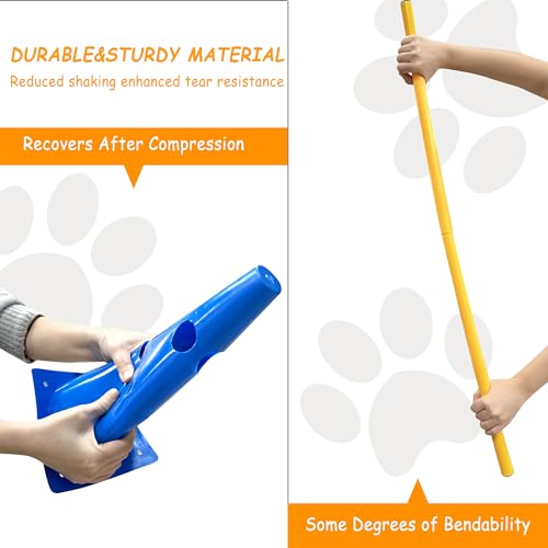 GeerDuo Dog Agility Hurdle Cone Set, Dog Agility Set Include 12 Agility Cones 6 Agility Rods, Dog Agility Equipment with Carry Bag(Blue+Orange) - Image 4