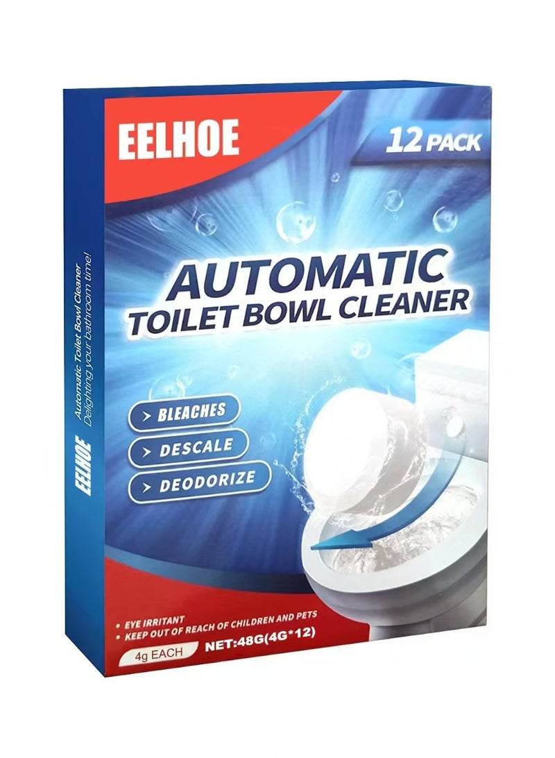 إيلهو تنظيف المرحاض ورقة ، التلقائي المرحاض الأنظف مع التبييض ، دائم المرحاض خزان المياه الأنظف مع بطء الإفراج عن التكنولوجيا ، وسهلة الاستخدام المنزلي المرحاض الأنظف - 12 حزمة - Image 1
