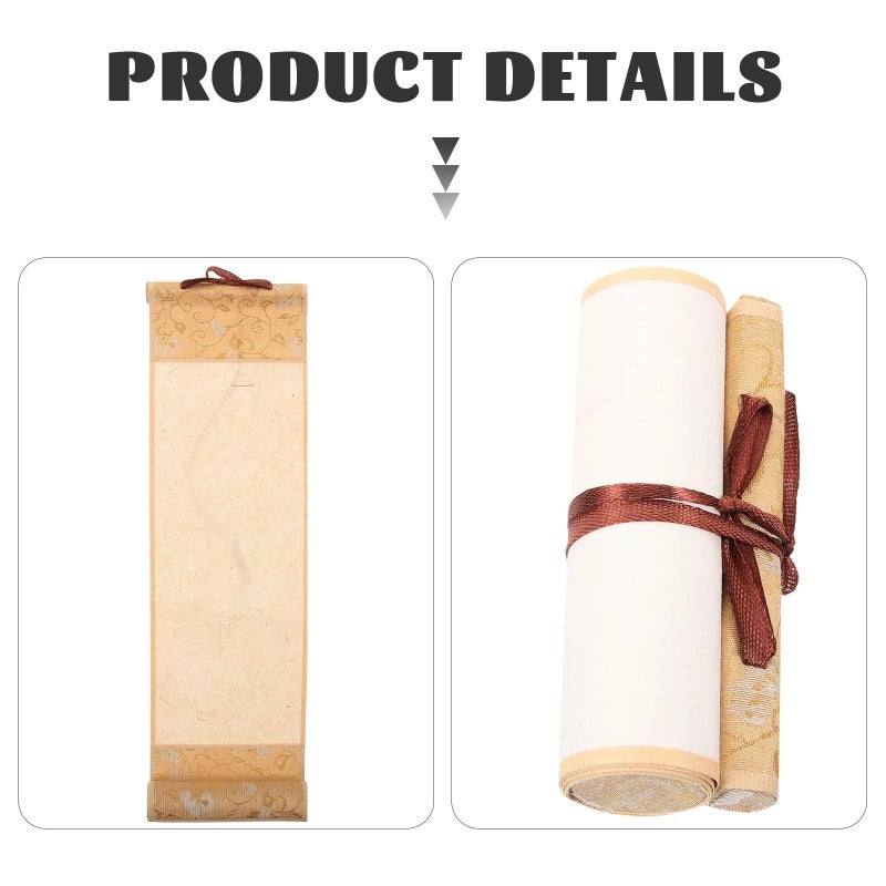 8pcs Blank Vintage Batik Scroll Paper For Chinese Calligraphy Painting Wall Art Supply - Image 5